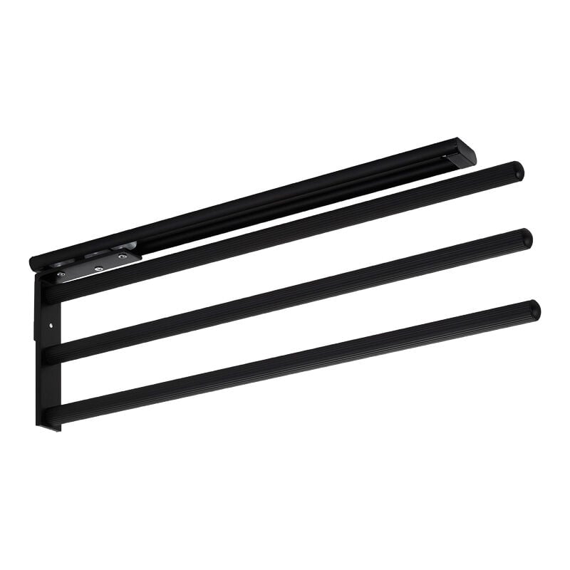 Porte torchon coulissant noir - Hauteur : 148 mm - Nombre de bras : 3 Itar