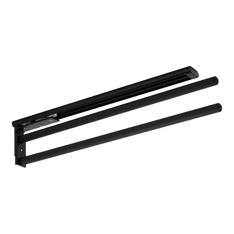 Porte torchon coulissant noir - Hauteur : 92 mm - Nombre de bras : 2 Itar
