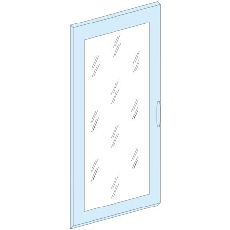 Porte transparente 11 modules pour coffret mural et d'extension L600mm H650mm IP55 Prisma G