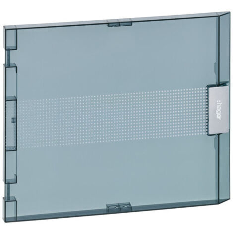 Porte transparente pour coffret vega largeur 18 modules hauteur 1 rangée HAGER VZ118T