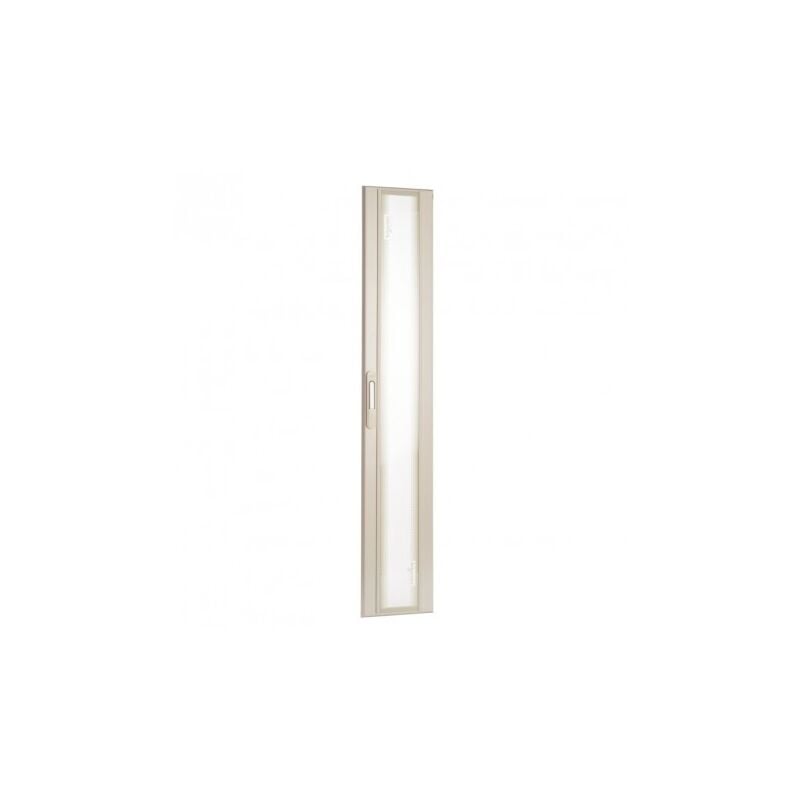 Porte blanche verre transparente pour gaine d'armoire 300mm 33 modules avec serrure à clé (N°405) schneider 08294