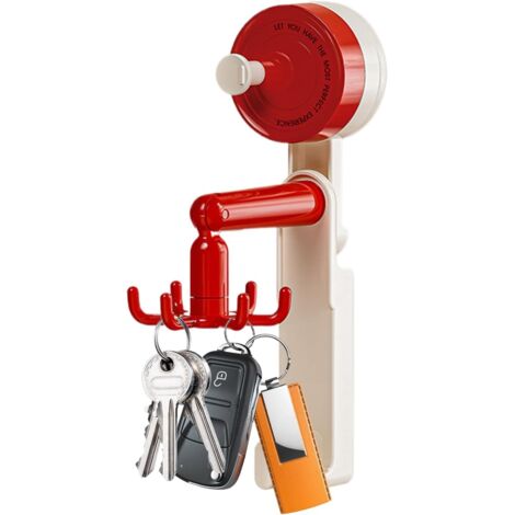 Porte-Ustensiles À Crochet,Organisateur Tournant pour Ustensiles de Cuisine  Organisation de Stockage avec Ventouses Stabilisées Antirouille pour Louche Spatule Cuillère Serveur Spaghetti