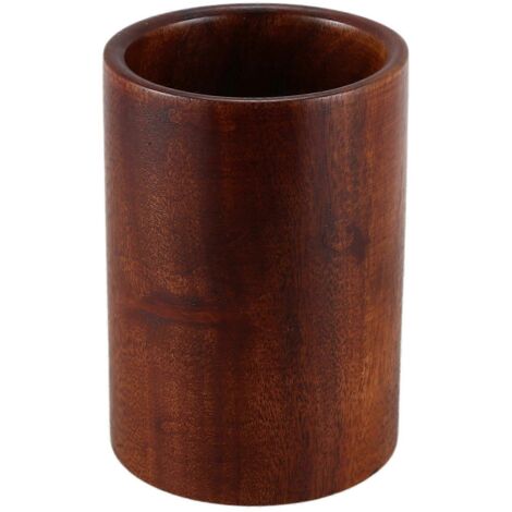 Porte-ustensiles en bois pour cuillères et spatules, 8,6 x 8,6 x 12,7 cm