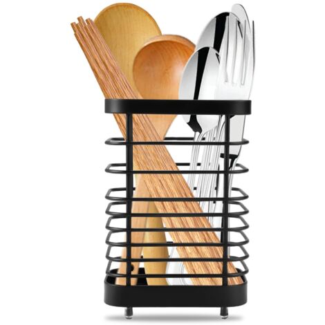 Porte Ustensiles Inox, Range Ustensiles en Acier Inoxydable, Support et Organisateur Sur Plan à Poser pour Cuisine
