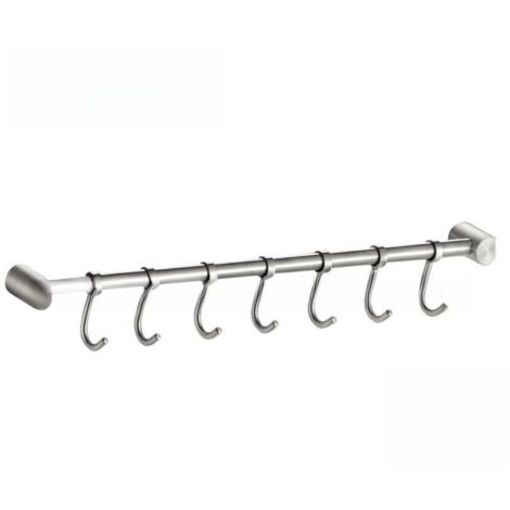 Porte-ustensiles mural modèle E-507 en acier inoxydable antirouille pour cuisine rangement cuillères et spatules