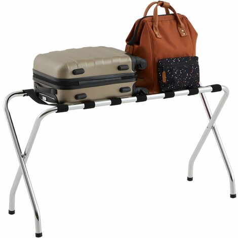 Porte-valise VOYAGE, structure pliable en métal chromé