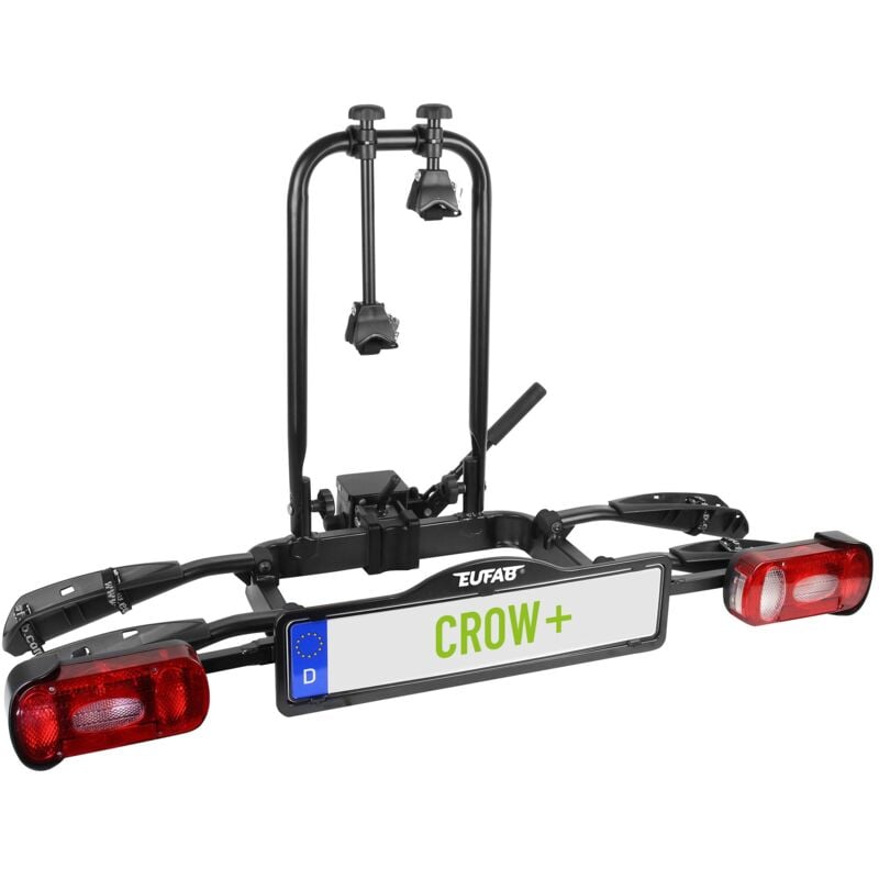 Eufab - Porte-vélos 2 Vélos Basculant Sur Attelage Crow Plus