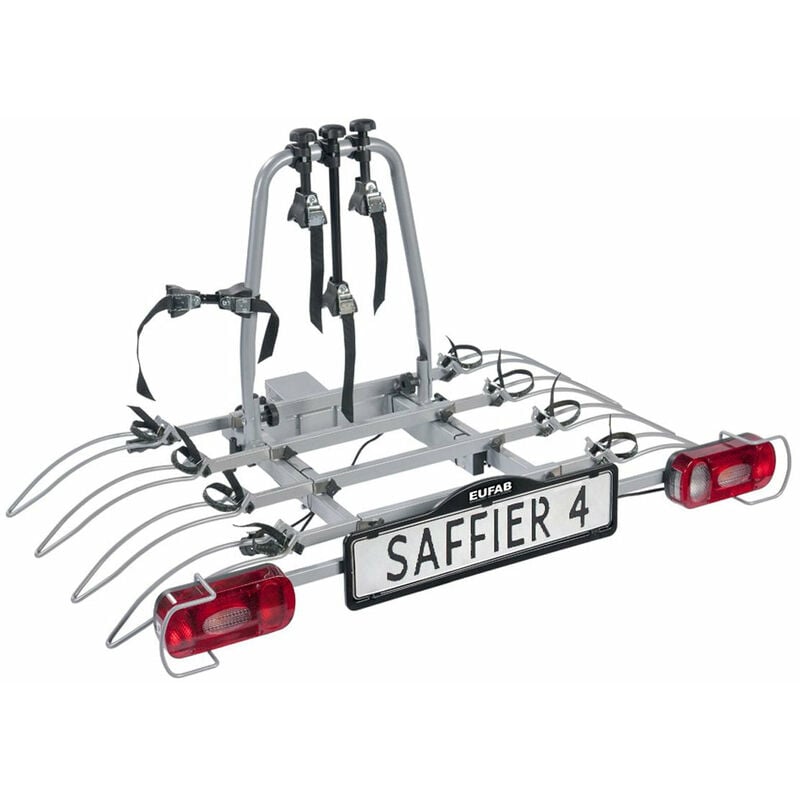 Eufab - Porte-vélos 4 Vélos Basculant Sur Attelage Saffier 4 - En 7 Broches
