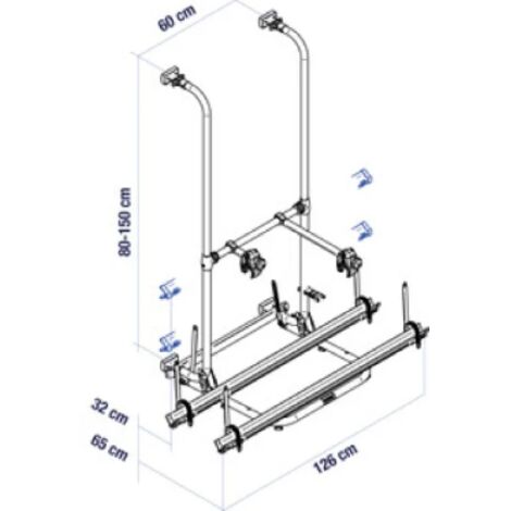 Thule – Porte-vélos pour camping-car et caravanes – Transport 2 vélos – Charge maximale 50 kg – Aluminium léger et robuste – Verrouillage sécurisé