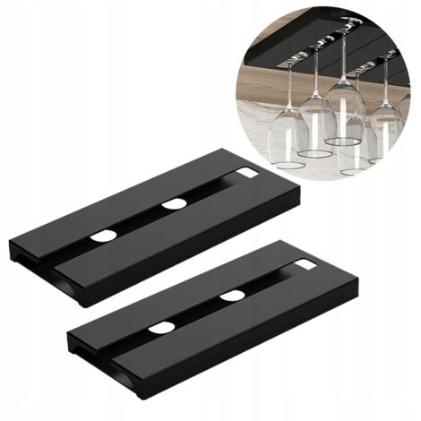 Porte-verre à vin Champagne Double support Noir mat