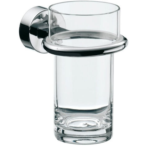 Porte-verre RONDO 2 Verre en crystal clair chromé