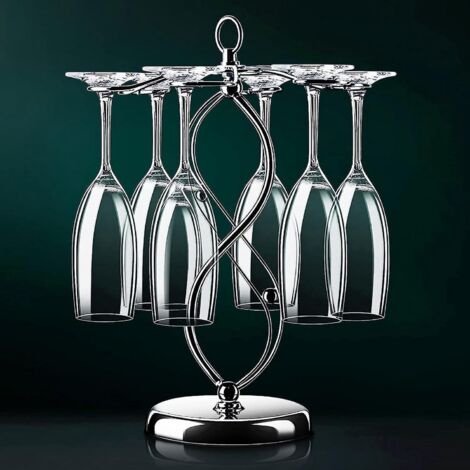 porte-verre  Vin Rouge, Verres  Pied Tagre 6 Stockage De De Verre De Vin Autoportant De Support De Stemware, Affichage Accrochant D'organisateur D