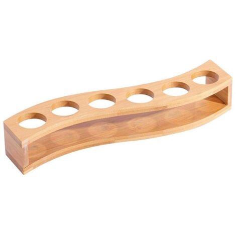 Porte-verres à vin en bambou, séparateur de verres, organiseur et rangement pour bar de cuisine, 6 trous