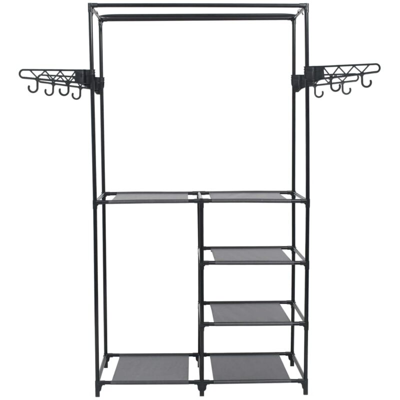 Vidaxl - Porte-vêtements Acier et tissu non-tissé 87x44x158 cm Noir