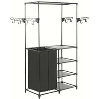 Porte-vêtements Acier et tissu non-tissé 87 x 44 x 158 cm Noir