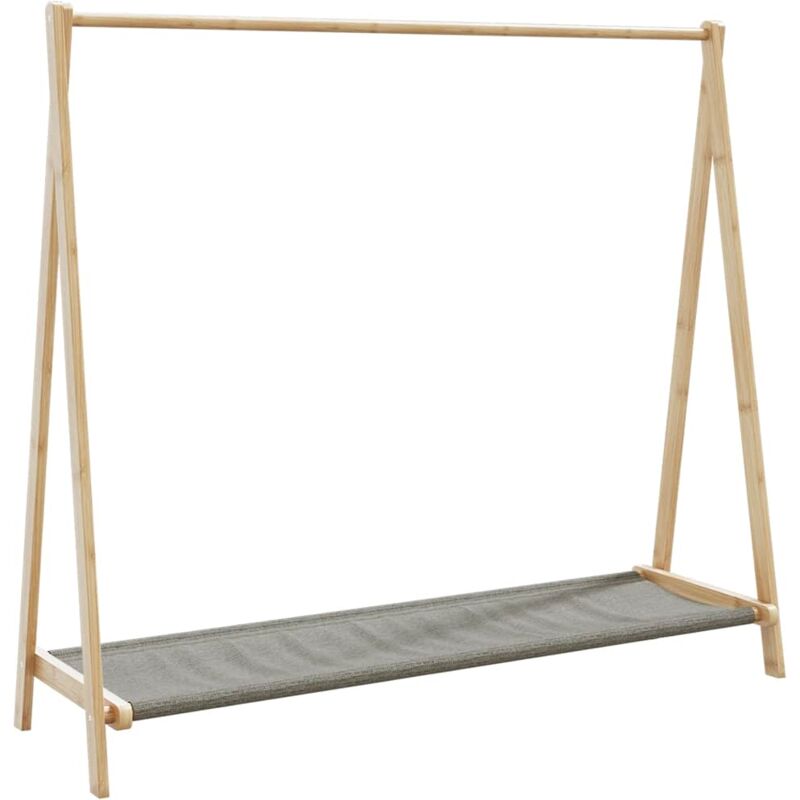 Porte-vêtement avec étagères 106x34x102 cm bambou Vidaxl 864617