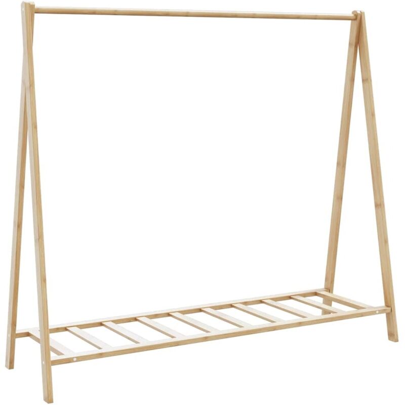 Porte-vêtement avec étagères 106x34x102 cm bambou vidaXL128291