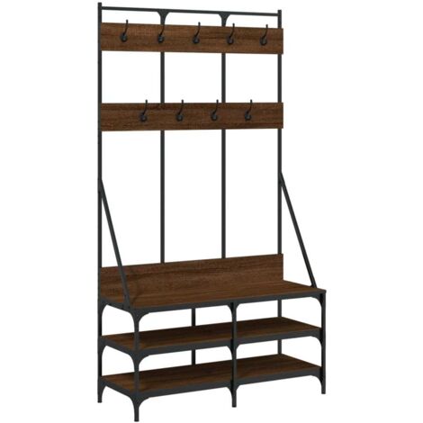 Porte-vêtements et rangement des chaussures chêne marron CFW864575