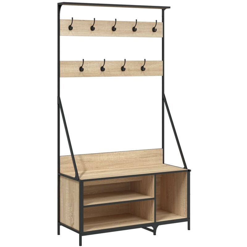 Vidaxl - Porte-vêtements et rangement des chaussures chêne sonoma Sonoma oak