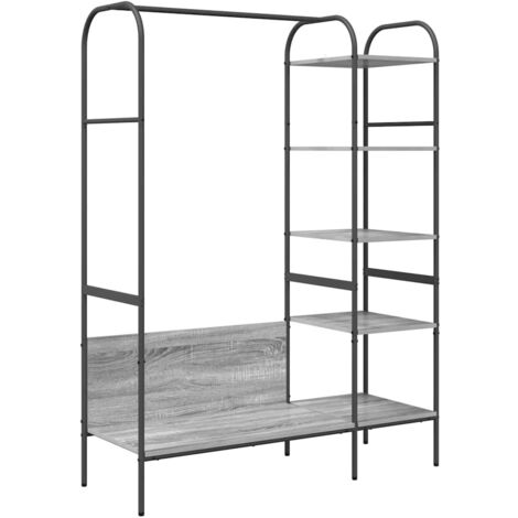 Porte-vêtements Gris 120 x 44 x 160 cm Bois d'ingénierie CFW336926