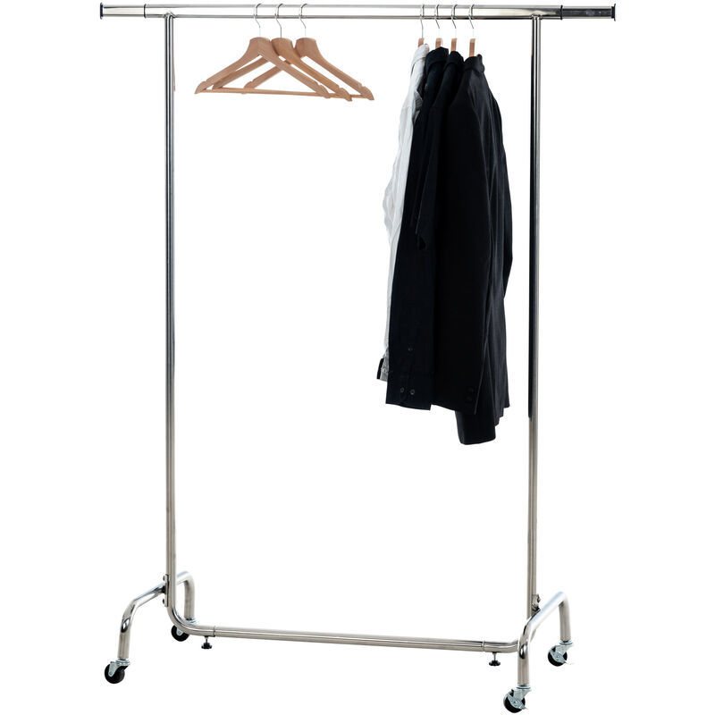 Porte-vêtements Haldia avec Roulettes Acier inoxydable m