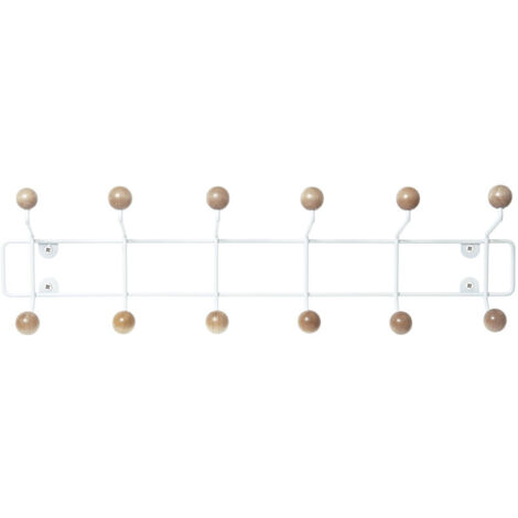 Porte-vêtements mural SATURNUS, boutons en bois, 53,5 cm