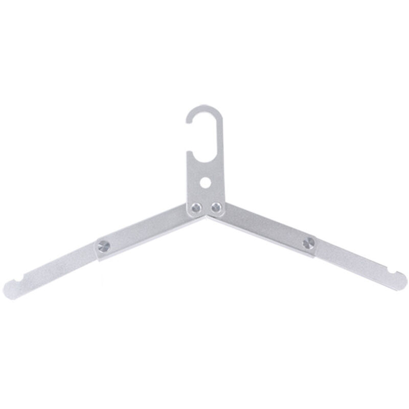 Porte-vêtements pliable voyage en alliage d'aluminium léger et résistant pour maison et déplacements argenté