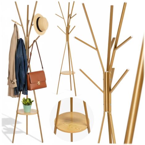 Porte-vêtements sur pied en métal Massido MS-869 avec étagère