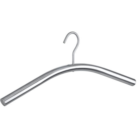 Porte-vêtements WENKO cintres inox 4 pièces argenté 45 cm robuste cintres en métal pour manteaux vestes chemises en acier inoxydable de qualité pour un rangement élégant et durable de vos vêtements
