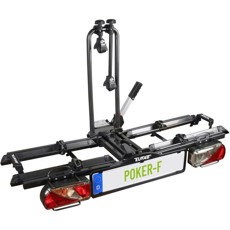 Eufab - Porte-vélos 2 Vélos Sur Attelage Poker f Pliable Et Basculant