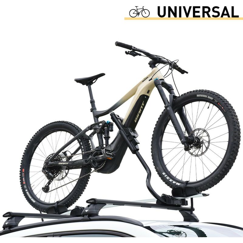 Porte-vélos universel en acier avec dispositif antivol Barres de toit pour voiture Pesio