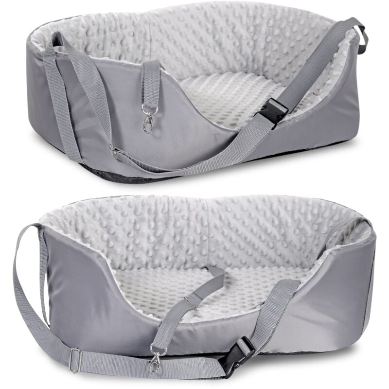 Porte-voiture 50x40 cm minky gris