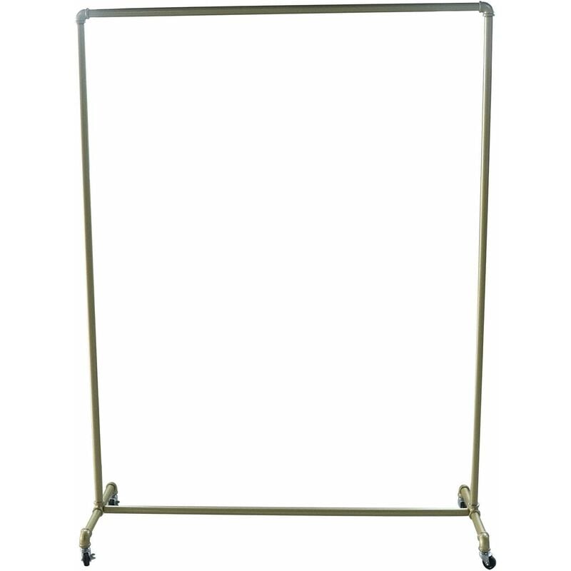 Porte-vêtements Porte-manteaux tringle à vêtements sur roues Couleur or en acier galvanisé 47,2 x 15,7 x 63 pouces pour vêtements de Chambre Salon