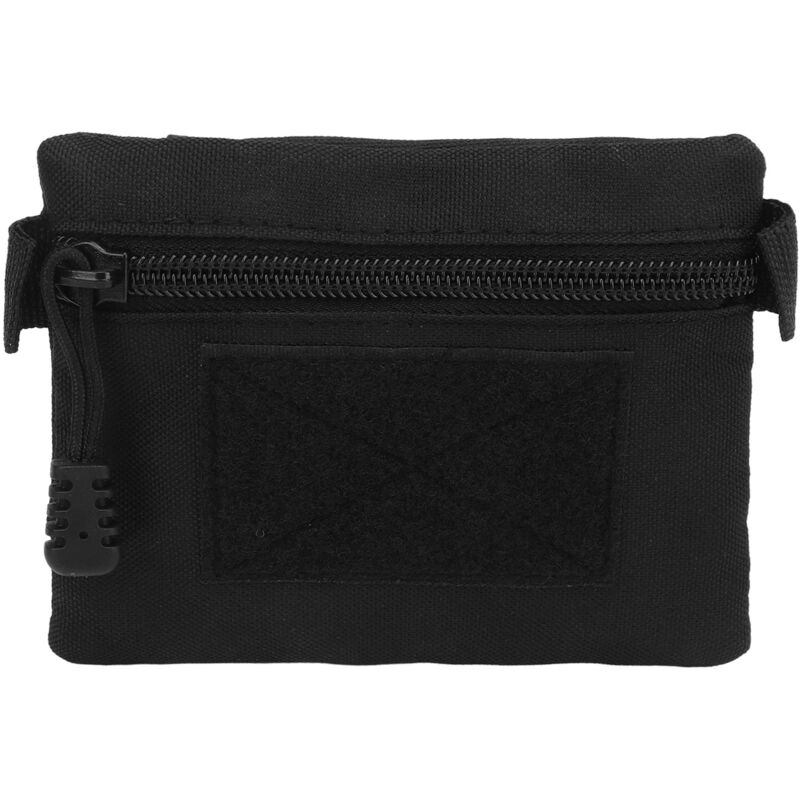 Portefeuille de voyage noir en nylon, ceinture porte-monnaie légère pour randonnée et extérieur.