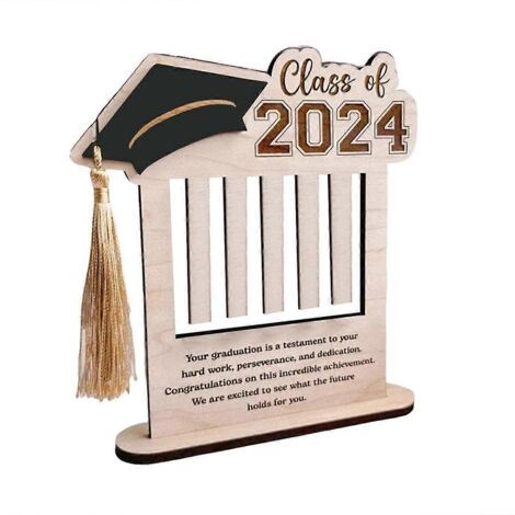 Portefeuille en bois noir pour la remise des diplômes 2024 - Cadeau idéal pour la saison des remises de diplômes