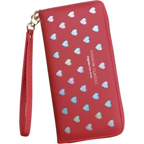 Portefeuille Mobile Color Love Hollow (Rouge),