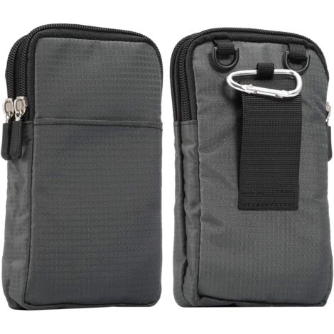 Portefeuille mobile vertical à bandoulière (gris foncé 6,0 pouces),