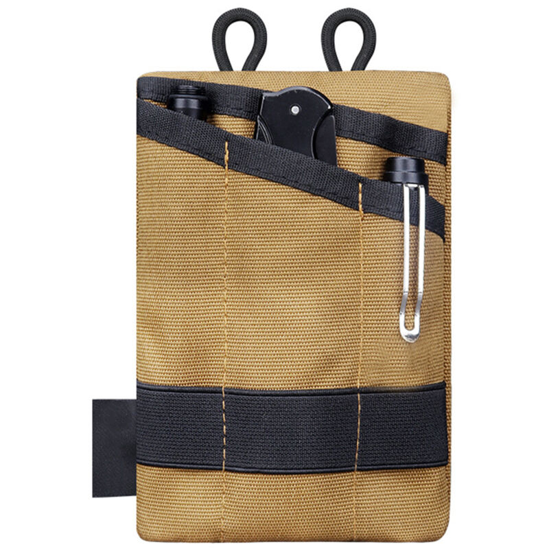 Portefeuille Multifonction Homme avec Poche Couteau et Lampe Torche, Organisateur de Clés Carte Gris