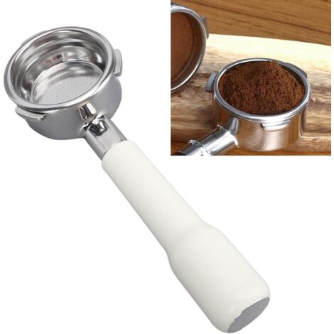 Portefiltre pour café [Décortiqué] Portafiltre 3 oreilles 58mm avec filtre pour machine Barsetto C2 Blanc Plastique Résistant