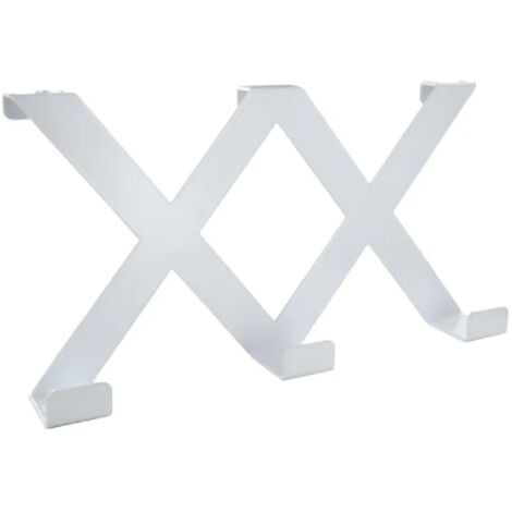 Portemanteau à suspendre en acier blanc – Dimensions 30x4x16 cm – Design moderne pour optimisation d'espace – Finition mate – Cime