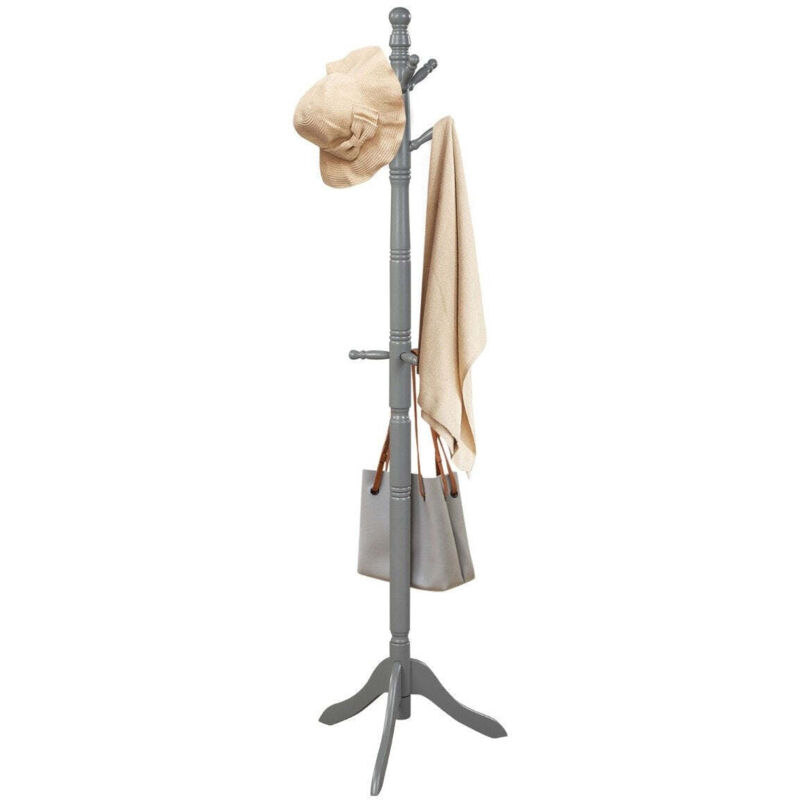 Northix - Portemanteau avec 9 crochets portant a vetements sur pied reglable en hauteur 175 cm gris