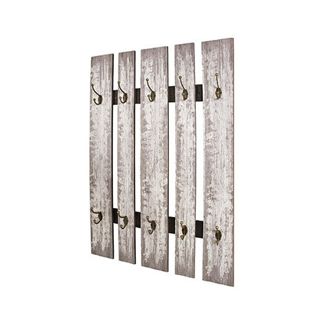Portemanteau mural 65x100 cm décor gris vintage