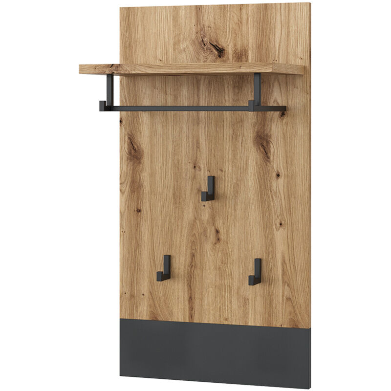 Vicco - Portemanteau mural Selena, Anthracite, 44 x 83 cm