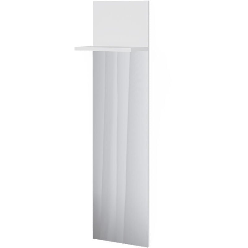 Portemanteau mural Siri, Blanc, 36x135cm avec miroir, Vicco