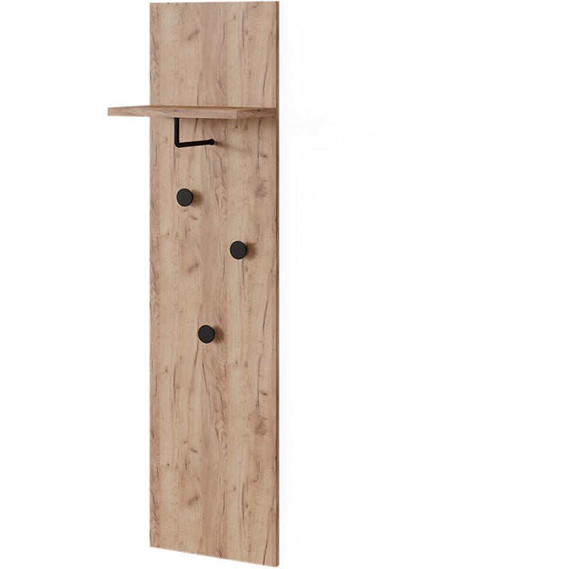 Vicco - Portemanteau mural Siri, Chêne de force doré, 36x135cm