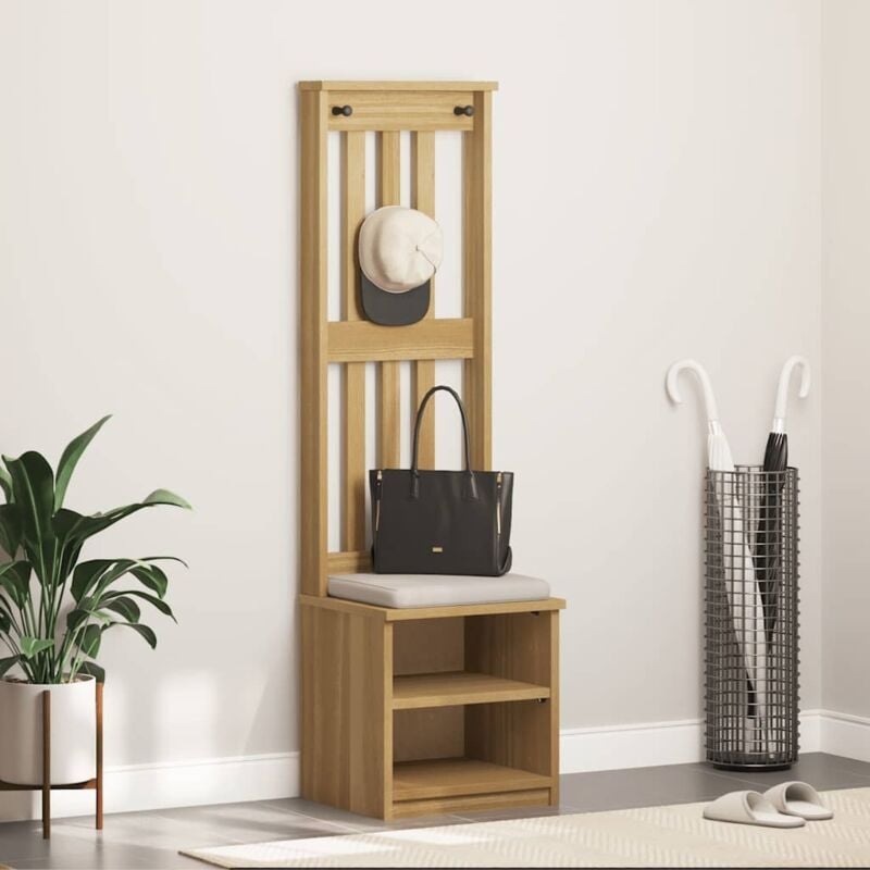 Vidaxl - Portemanteau sandens 45x40x159,5 cm bois massif pin