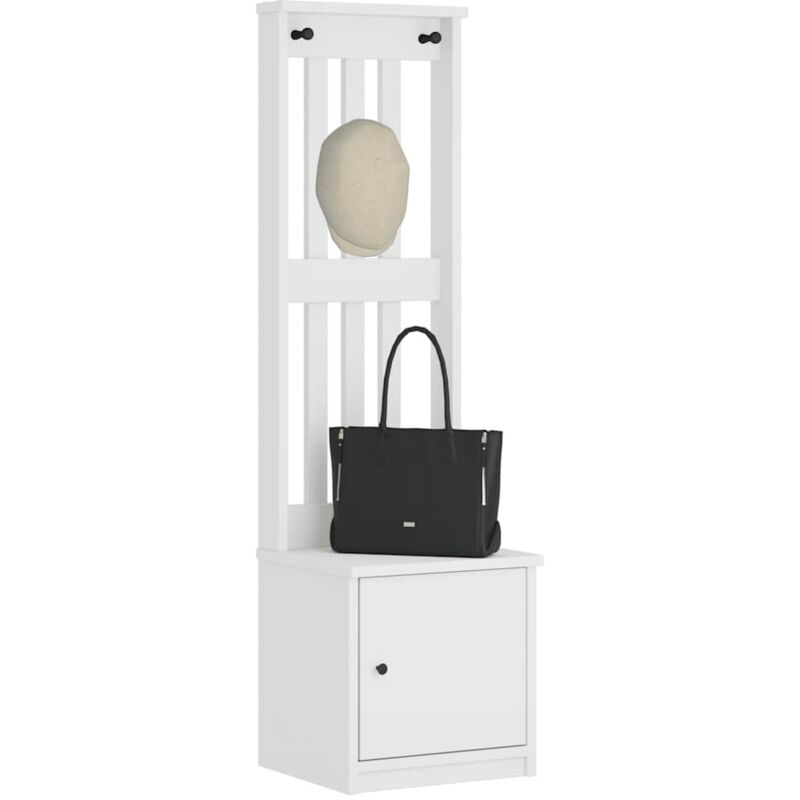 Portemanteau sandens blanc 45x40x159,5 cm bois massif pin - Vidaxl