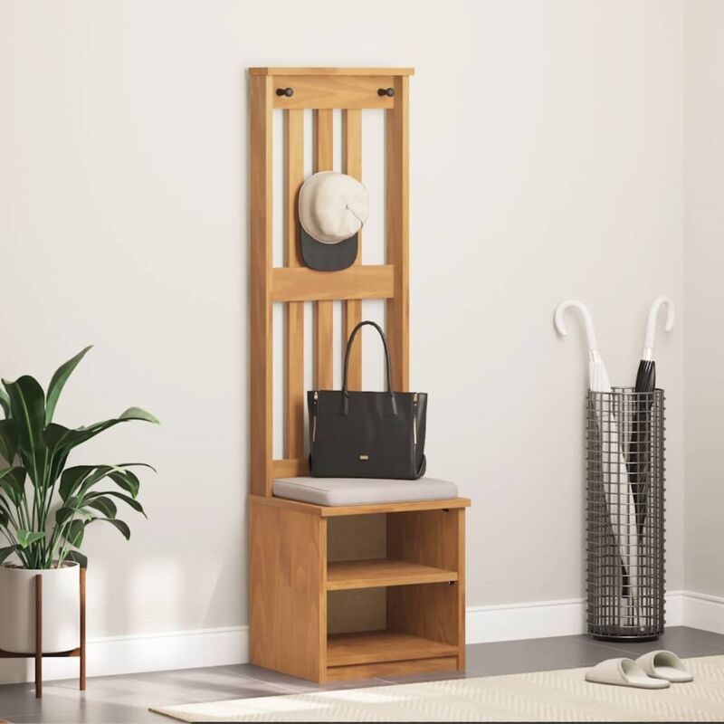 vidaXL Portemanteau SANDENS bois massif pin marron 45x40x159,5 cm