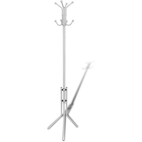 Portemanteau sur pied métal blanc