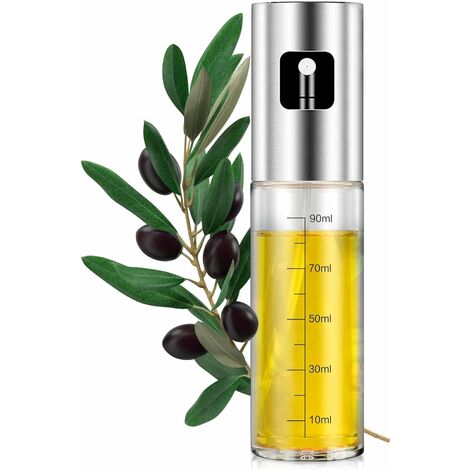 PORTENTUM Pulvérisateur d'huile Premium pour cuisine et friteuse d'air 100 ml Spray Huile Cuisine Anti-goutte, Huile en verre avec distributeur, Accessoires Friteuse sans huile